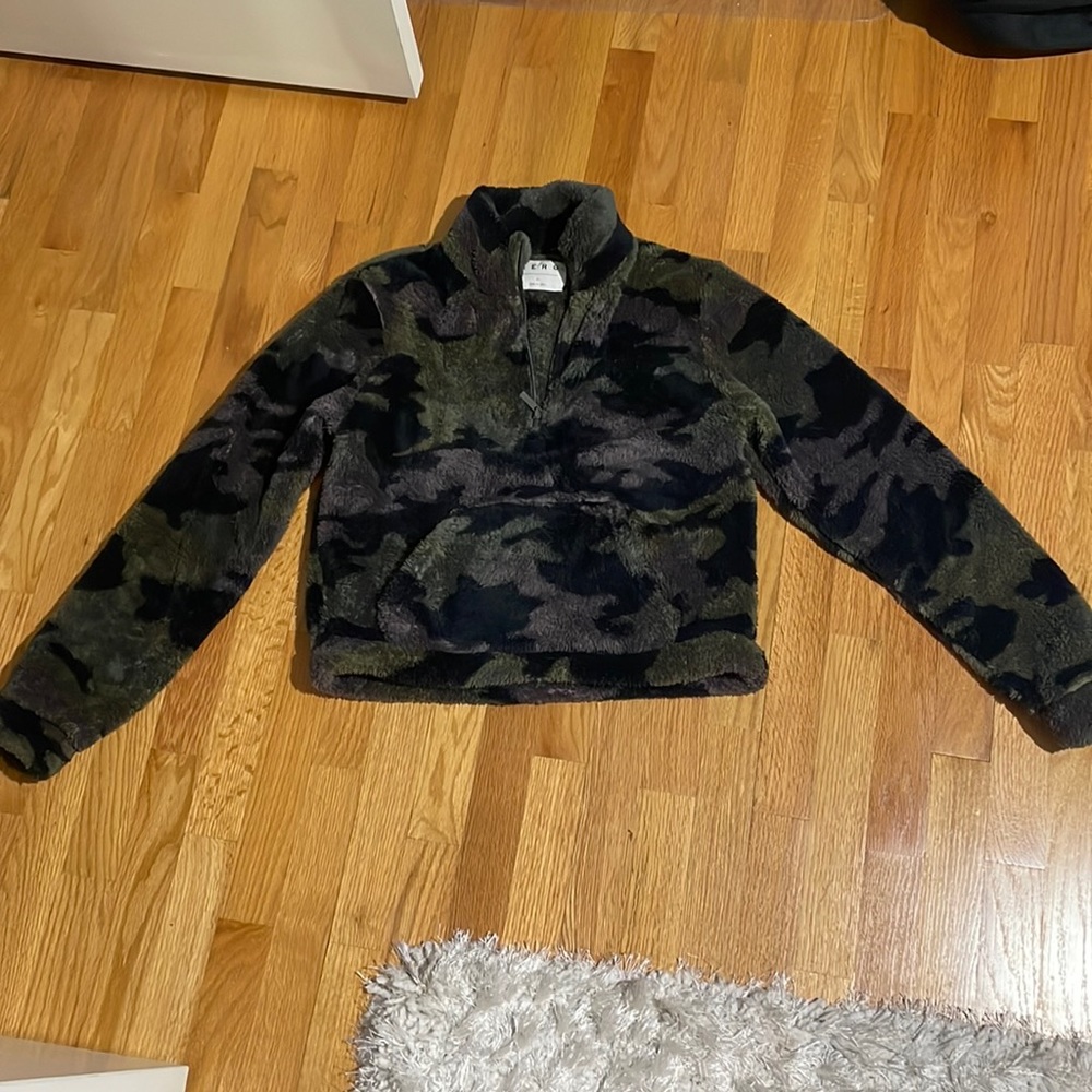 Aeropostale Camouflage Fluffy Quarterzip Pullover